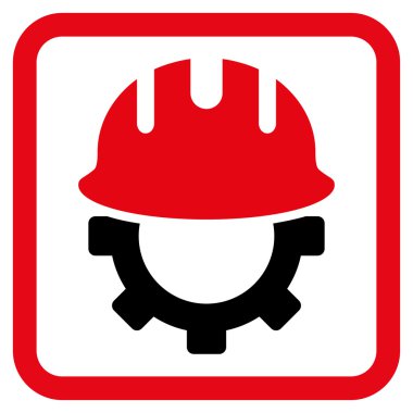 Geliştirme işçisi düz vektör simgesi