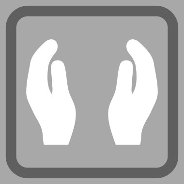 Bakım el düz vektör simgesi