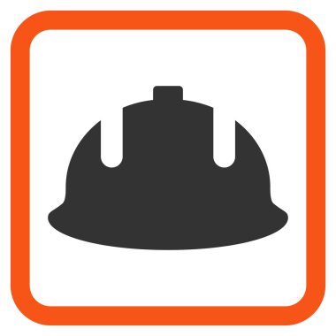 İnşaat kask düz vektör simgesi