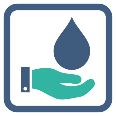 Su hizmet düz vektör simgesi