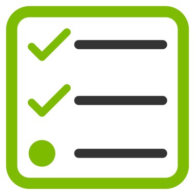 Kontrol Listesi Düz Vektör Simgesi