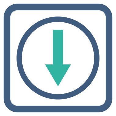 Rownded ok düz vektör simgesi