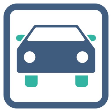 Otomobil Düz Vektör Simgesi