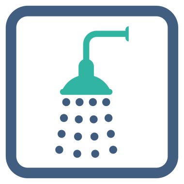 Duş düz vektör simgesi