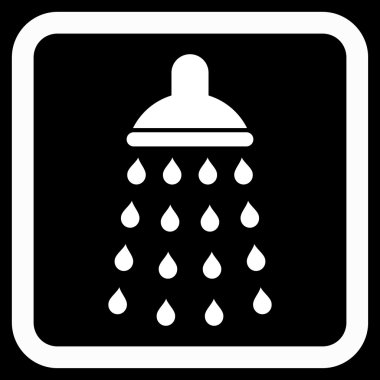 Duş düz vektör simgesi
