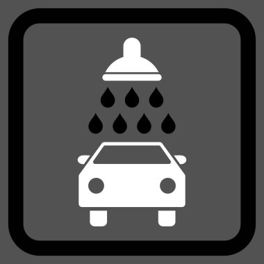 Araba duş düz vektör simgesi