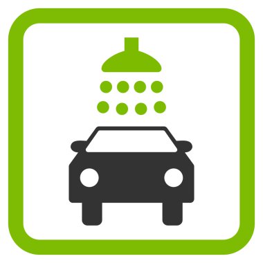 Araba duş düz vektör simgesi