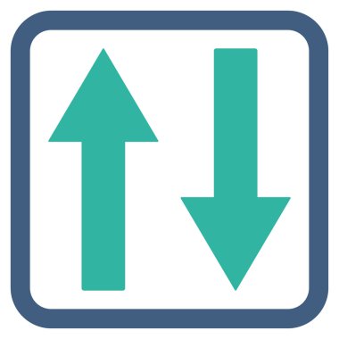 Dikey Çevir okları vektör simge düz