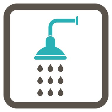 Duş düz vektör simgesi