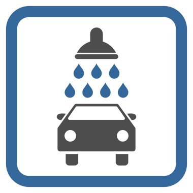 Araba duş düz vektör simgesi