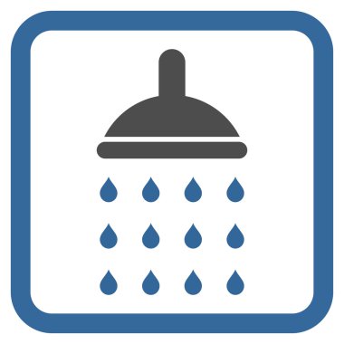 Duş düz vektör simgesi