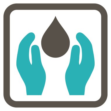 Su bakımı düz vektör simgesi