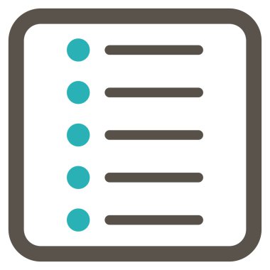 Öğeleri düz vektör simgesi