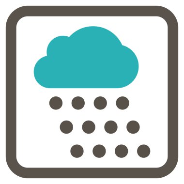 Yağmur bulutu düz vektör simgesi