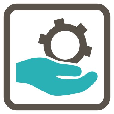 Mühendislik hizmet düz vektör simgesi