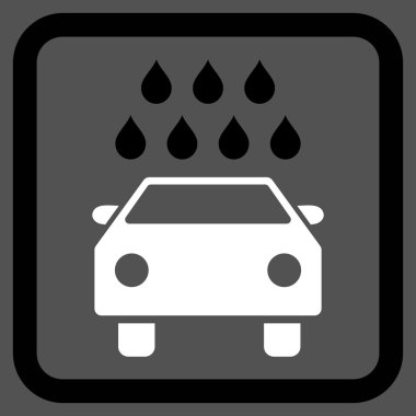 Araba duş düz vektör simgesi