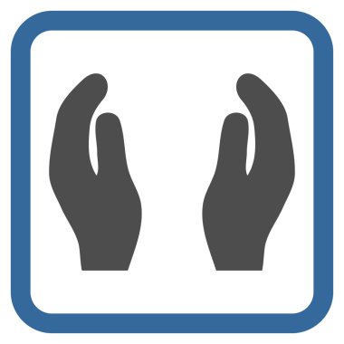 Bakım el düz vektör simgesi