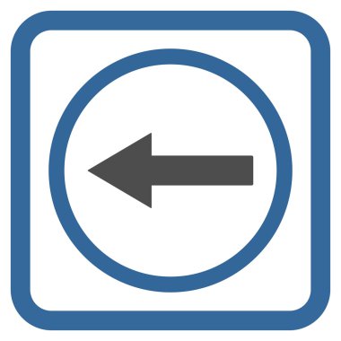 Sol yönlü ok düz vektör simgesi