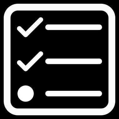 Kontrol Listesi Düz Vektör Simgesi