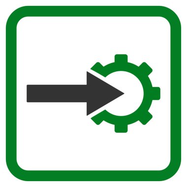 COG Tümleştirme düz vektör simgesi