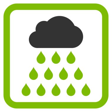 Yağmur bulutu düz vektör simgesi