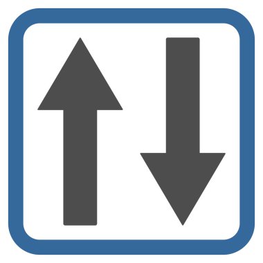 Dikey Çevir okları vektör simge düz