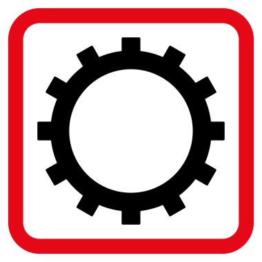 dişli düz vektör simgesi