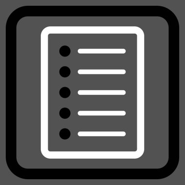 Liste sayfa düz vektör simgesi