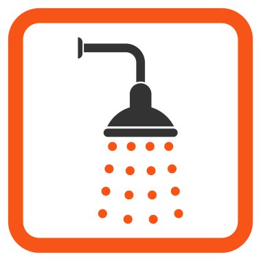 Duş düz vektör simgesi