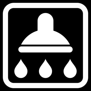 Duş düz vektör simgesi