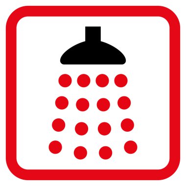 Duş düz vektör simgesi