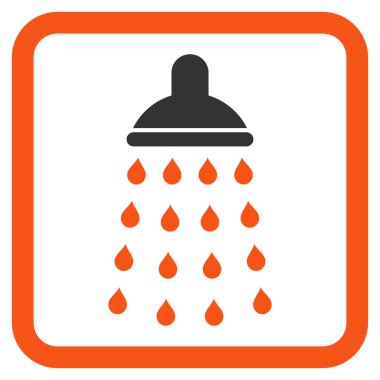 Duş düz vektör simgesi