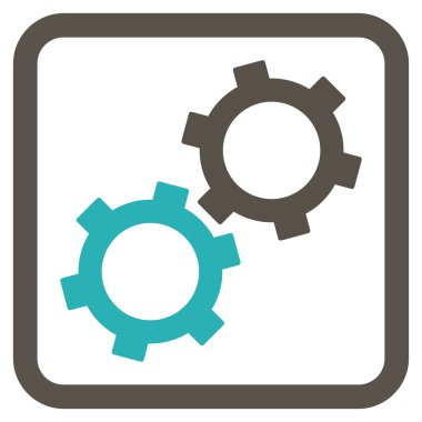 dişliler düz vektör simgesi