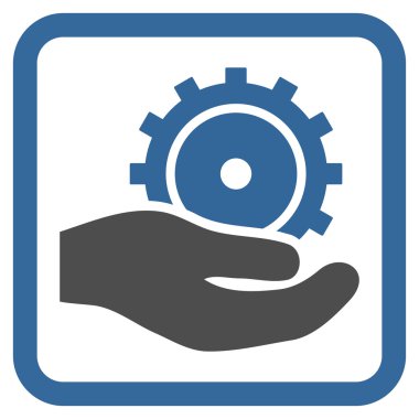 Geliştirme hizmet düz vektör simgesi