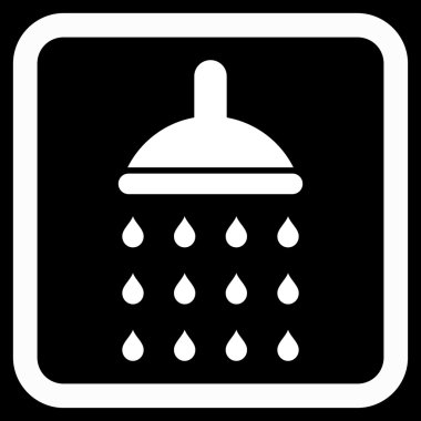 Duş düz vektör simgesi