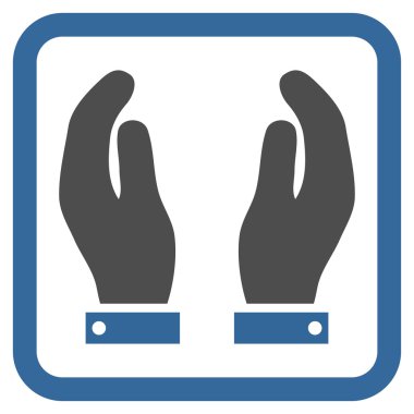 Bakım el düz vektör simgesi