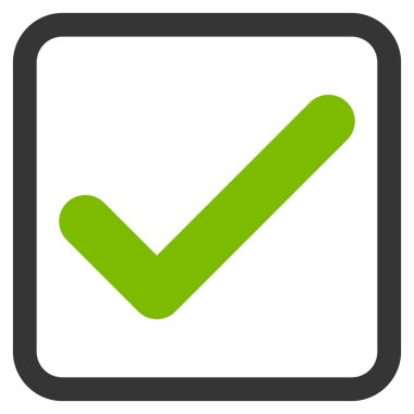 Tamam düz vektör simgesi