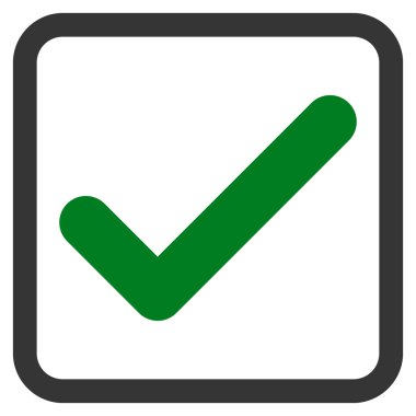 Tamam düz vektör simgesi