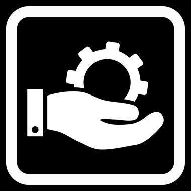 Hizmet düz vektör simgesi