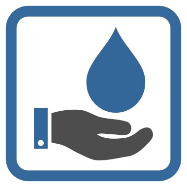 Su hizmet düz vektör simgesi