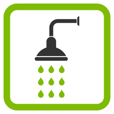 Duş düz vektör simgesi