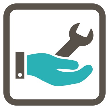 Onarım hizmeti düz vektör simgesi