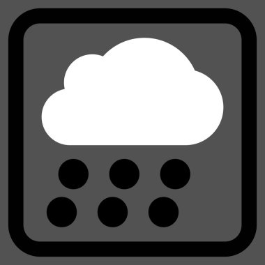 Yağmur bulutu düz vektör simgesi