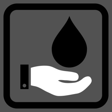 Su hizmet düz vektör simgesi