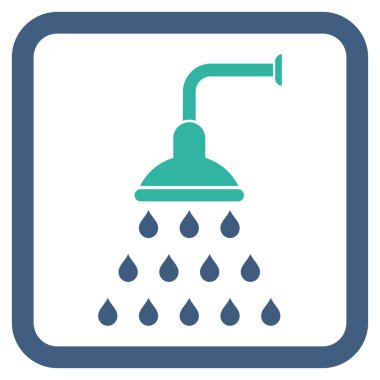 Duş düz vektör simgesi