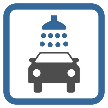 Araba duş düz vektör simgesi