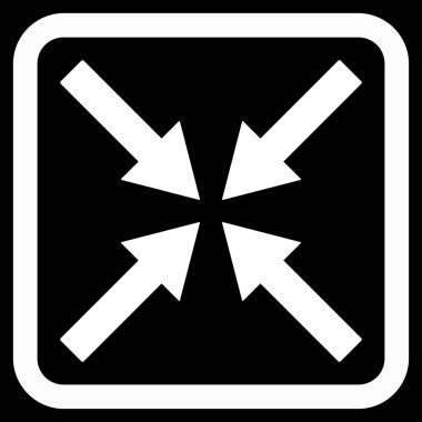 Merkezi oklar düz vektör simgesi