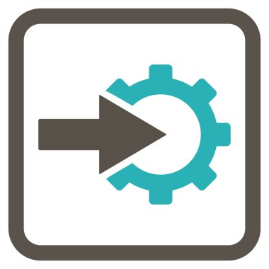 COG Tümleştirme düz vektör simgesi