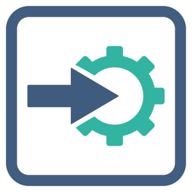 COG Tümleştirme düz vektör simgesi