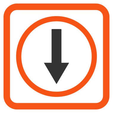 Rownded ok düz vektör simgesi